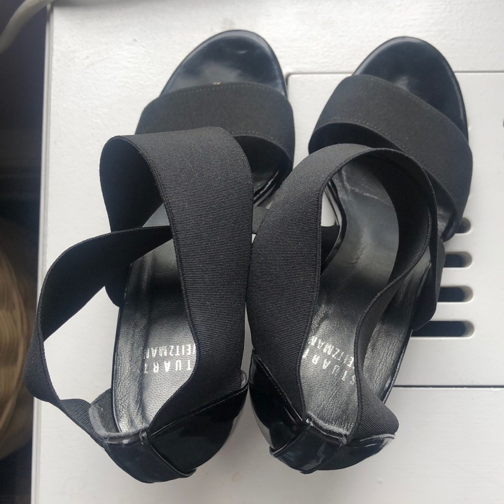 Patent black leather Stuart weitzman heels SZ 7.5